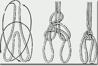 Декоративный тройной плетеный узел